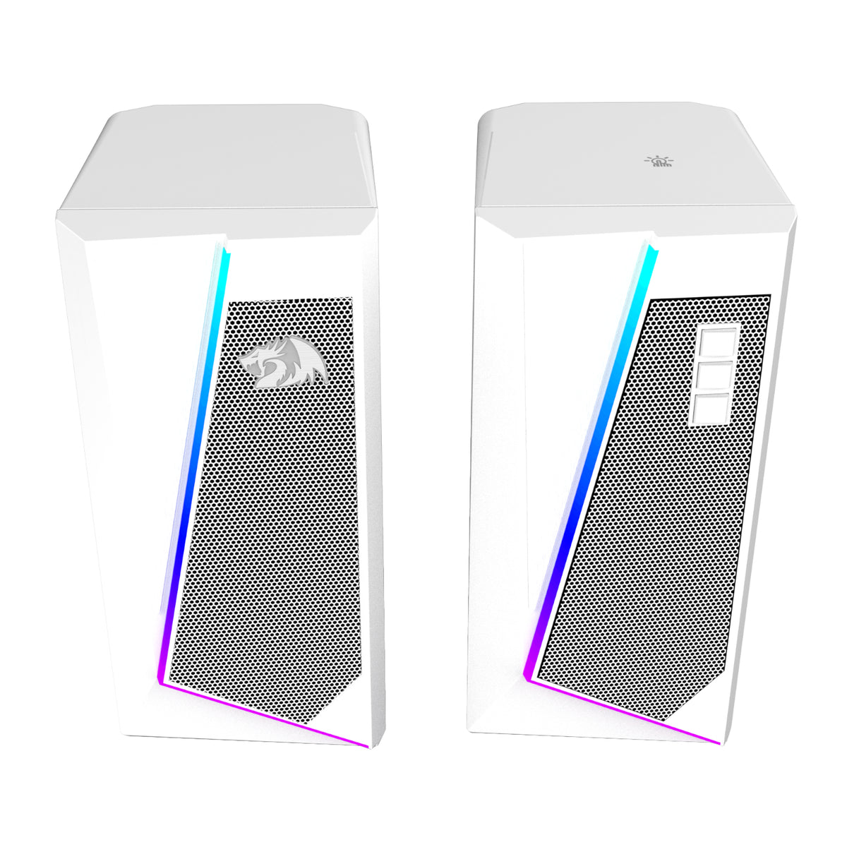 Image 4 for Redragon GS20W ANVIL 3W 2.0 RGB Stereo Desktop PC Speakers - White