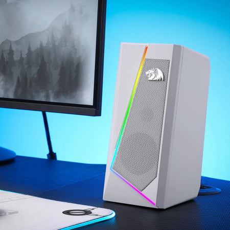 Image 5 for Redragon GS20W ANVIL 3W 2.0 RGB Stereo Desktop PC Speakers - White