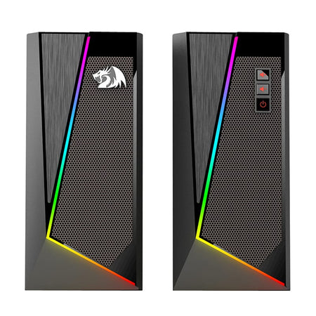 Image 2 for REDRAGON 2.0 Satellite Speaker ANVIL 2 x 3W RGB USB|Aux Gaming Speaker - Black