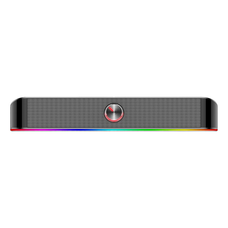 Image 2 for REDRAGON 2.0 Sound Bar ADIEMUS 2 x 3W RGB USB|Aux PC Gaming Speaker - Black
