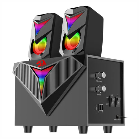 Image 1 for REDRAGON 2.1 Satellite Speaker TOCCATA RGB 11W Gaming Speaker - Black