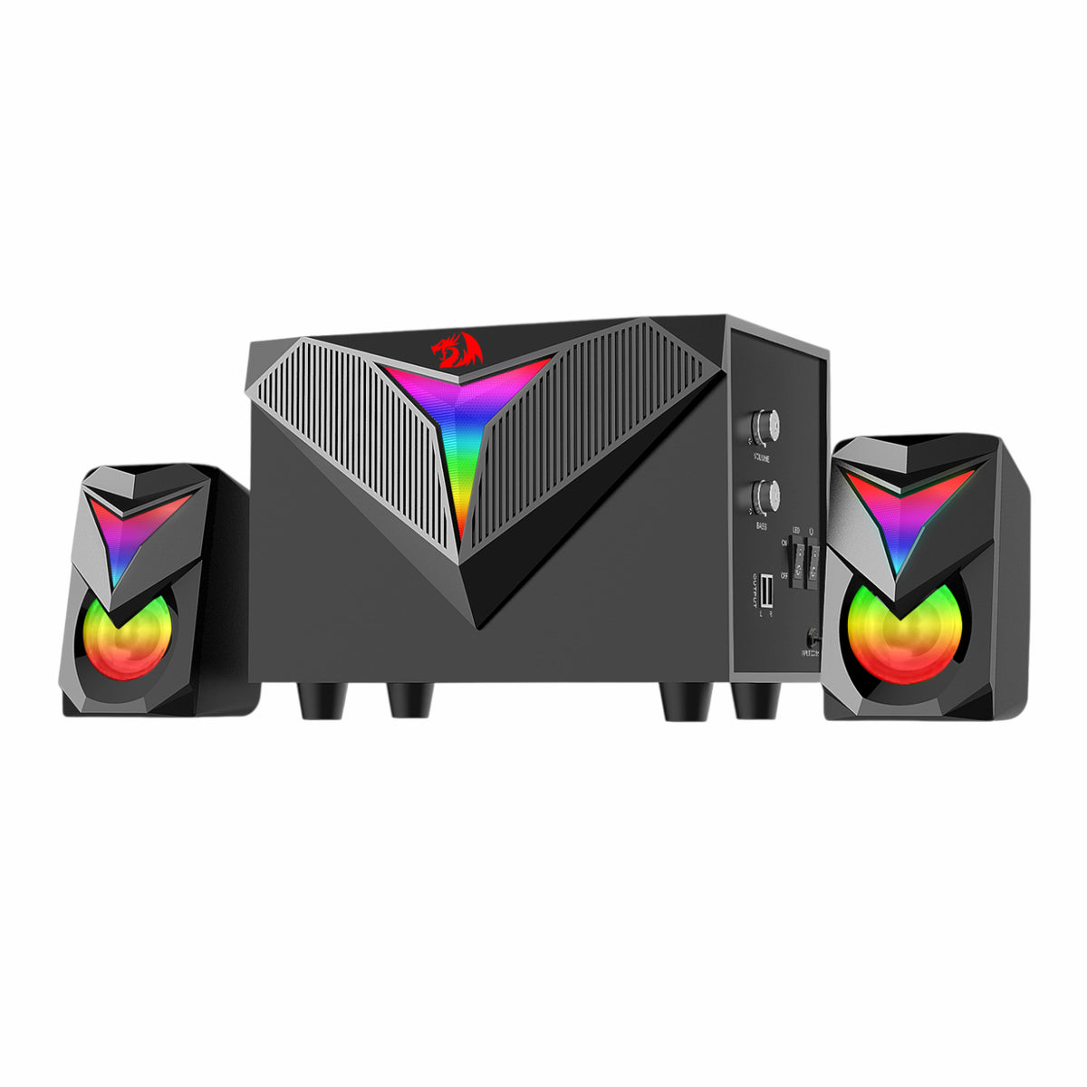 Image 3 for REDRAGON 2.1 Satellite Speaker TOCCATA RGB 11W Gaming Speaker - Black