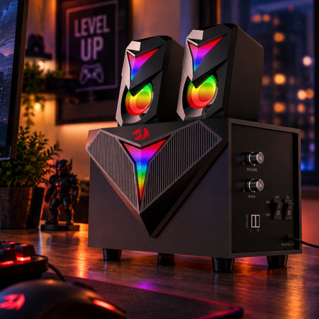 Image 7 for REDRAGON 2.1 Satellite Speaker TOCCATA RGB 11W Gaming Speaker - Black