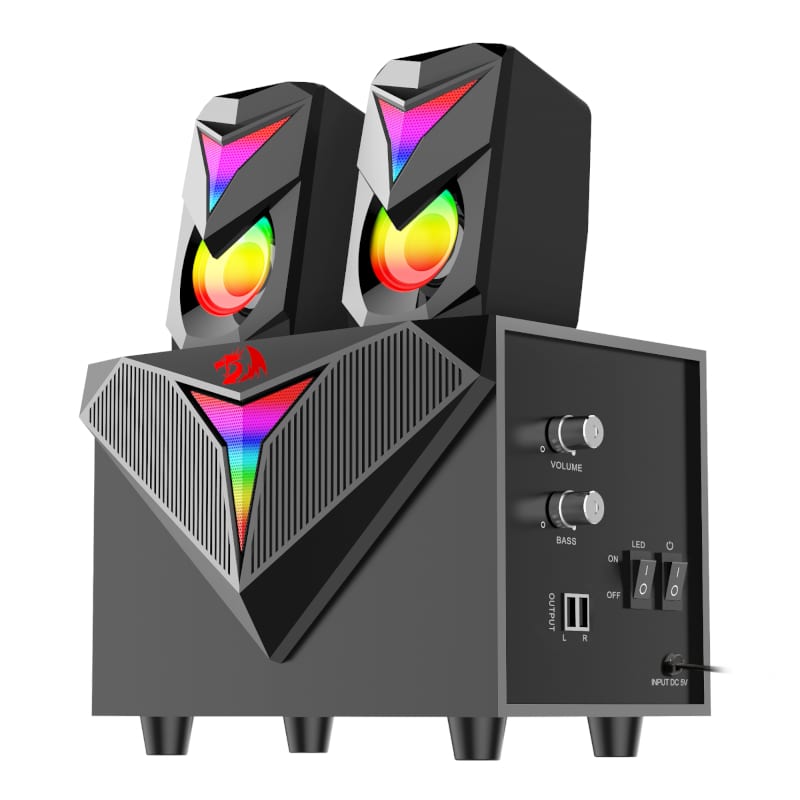 Image 3 for REDRAGON 2.1 Satellite Speaker TOCCATA RGB 11W Gaming Speaker - Black