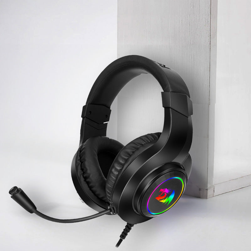 Image 7 for REDRAGON Over-Ear HYLAS Aux (Mic and Headset)|USB (Power Only)
RGB Gaming Headset - Black