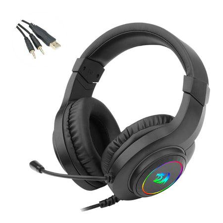 Image 6 for REDRAGON Over-Ear HYLAS Aux (Mic and Headset)|USB (Power Only)
RGB Gaming Headset - Black