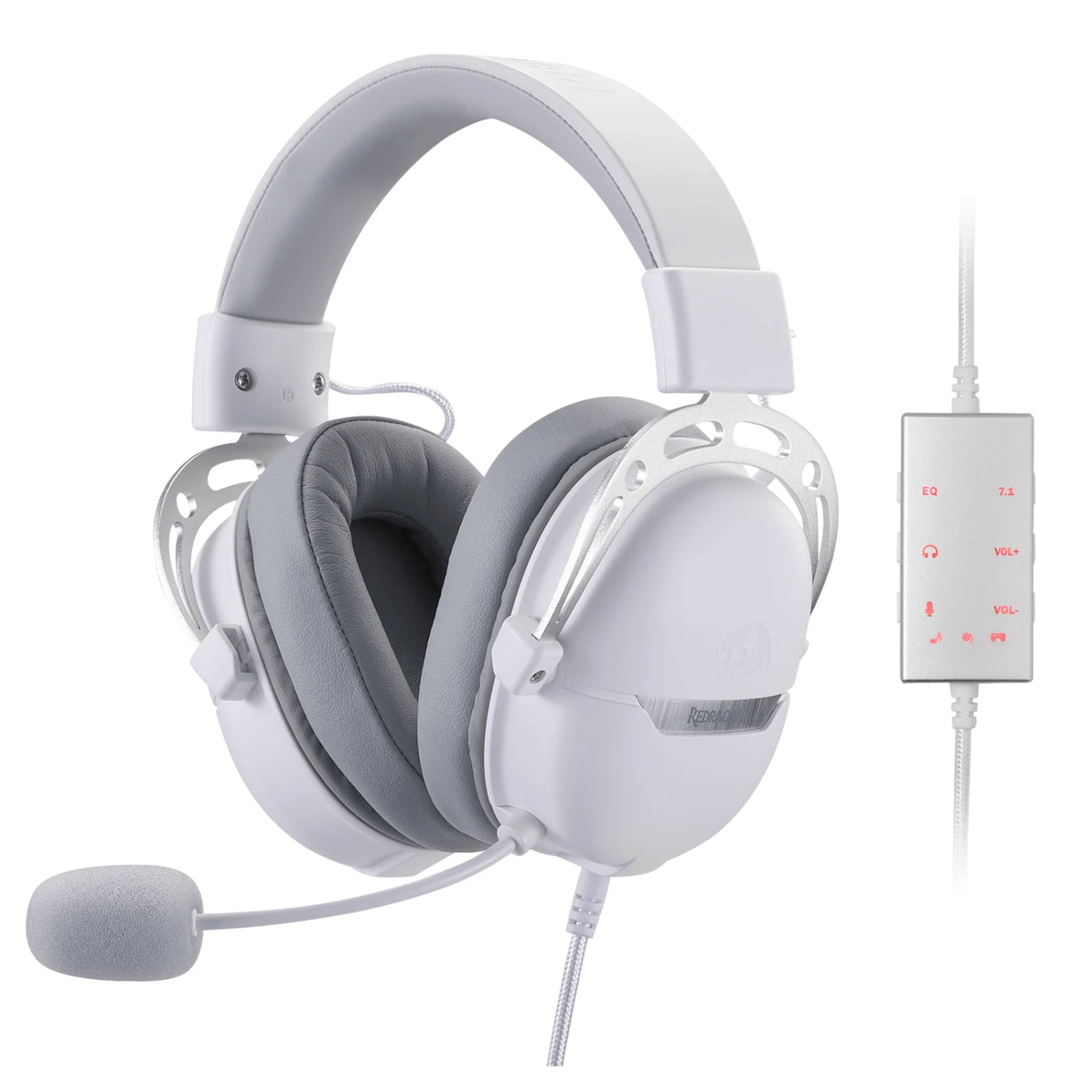 Image 1 for REDRAGON Over-Ear AURORA Gaming Headset - White