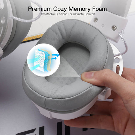 Image 6 for REDRAGON Over-Ear AURORA Gaming Headset - White