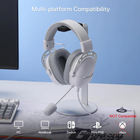 Image 4 for REDRAGON Over-Ear AURORA Gaming Headset - White