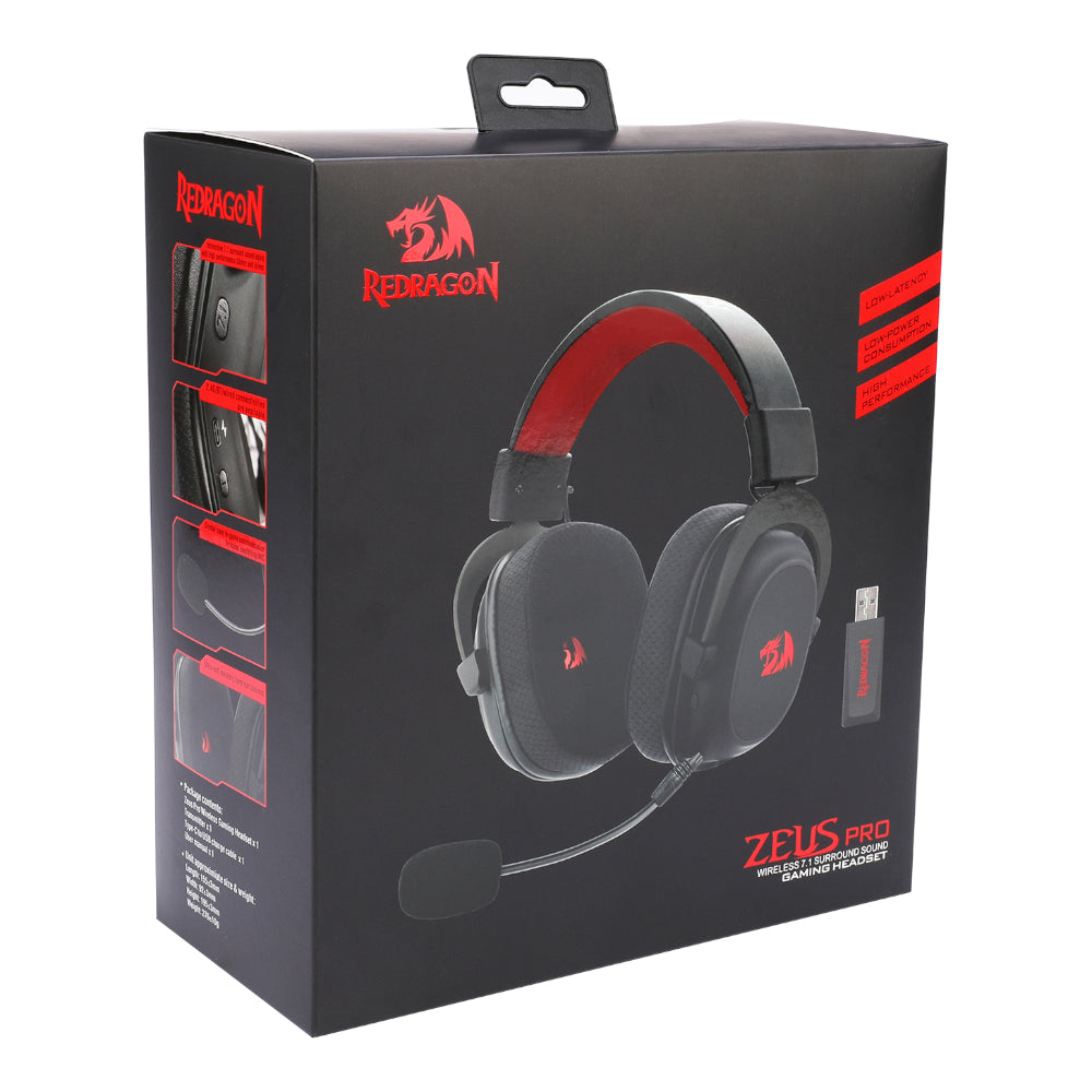 Image 7 for Redragon H510 ZEUS PRO 7.1 Surround Sound Wireless Gaming Headset – Black