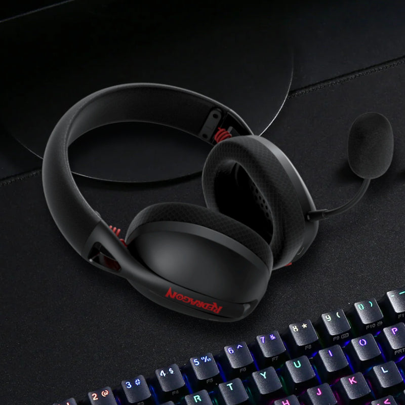 Image 5 for REDRAGON Over-Ear IRE BT5.2 Wireless Gaming Headset - Black