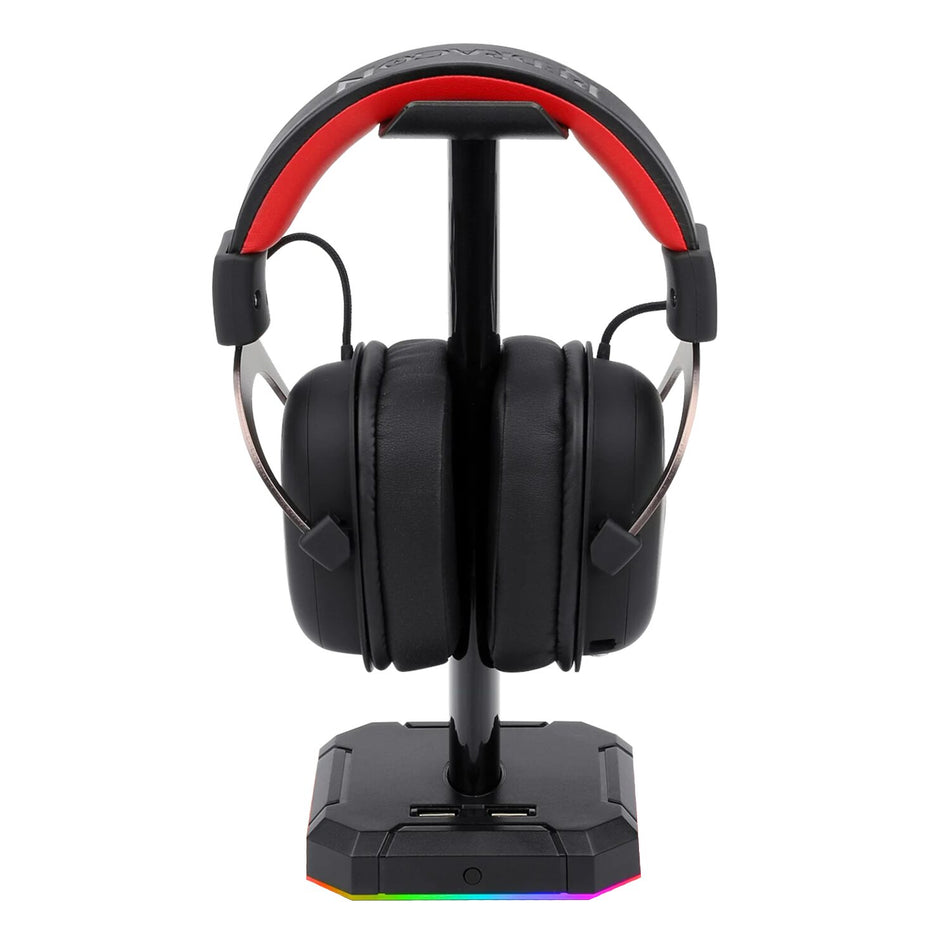 Image 2 for Redragon HA300 Scepter Pro RGB Headset Stand with USB Hub (4 x USB 2.0, RGB Lighting)