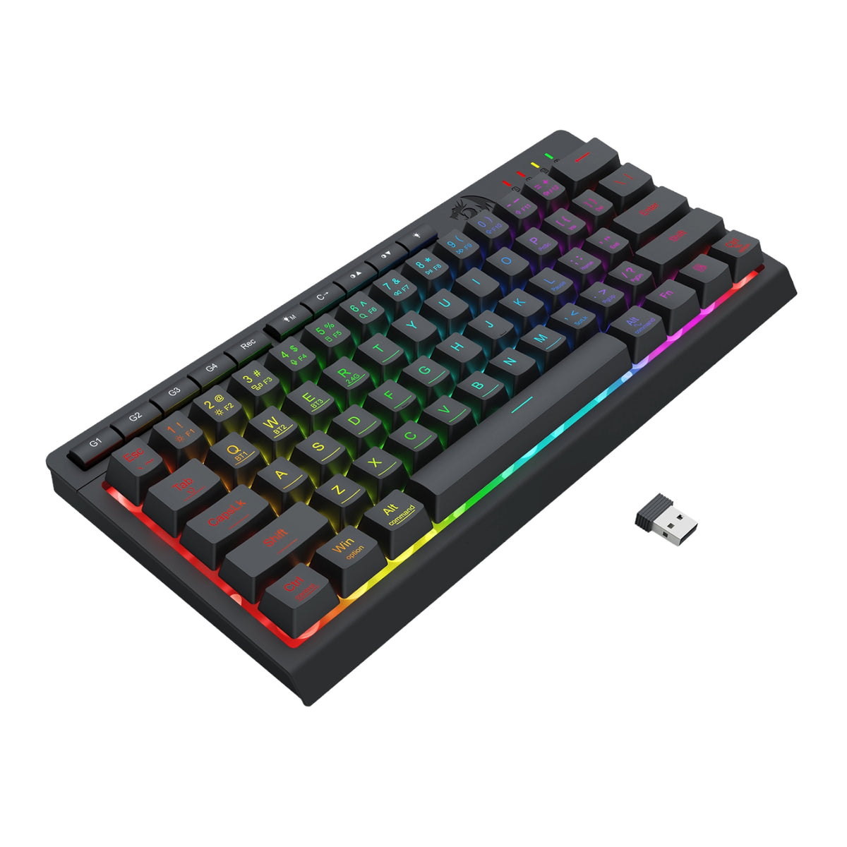 Image 5 for Redragon SHIVA K522 PRO RGB Wireless Gaming Keyboard- Black