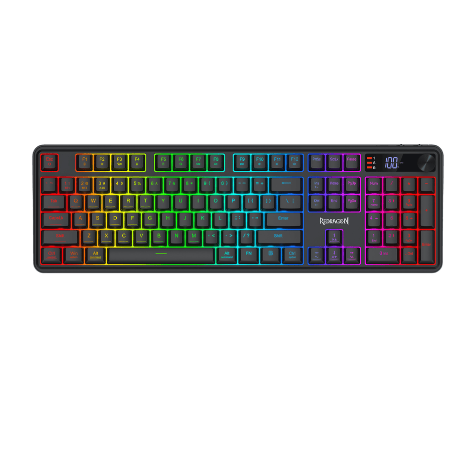 Image 1 for Redragon RM104 PRO VOLCANO RGB Wireless Membrane Gaming Keyboard - Black