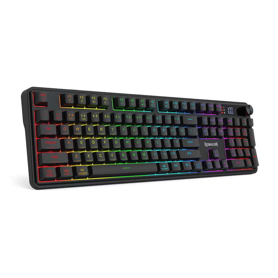Image 2 for Redragon RM104 PRO VOLCANO RGB Wireless Membrane Gaming Keyboard - Black