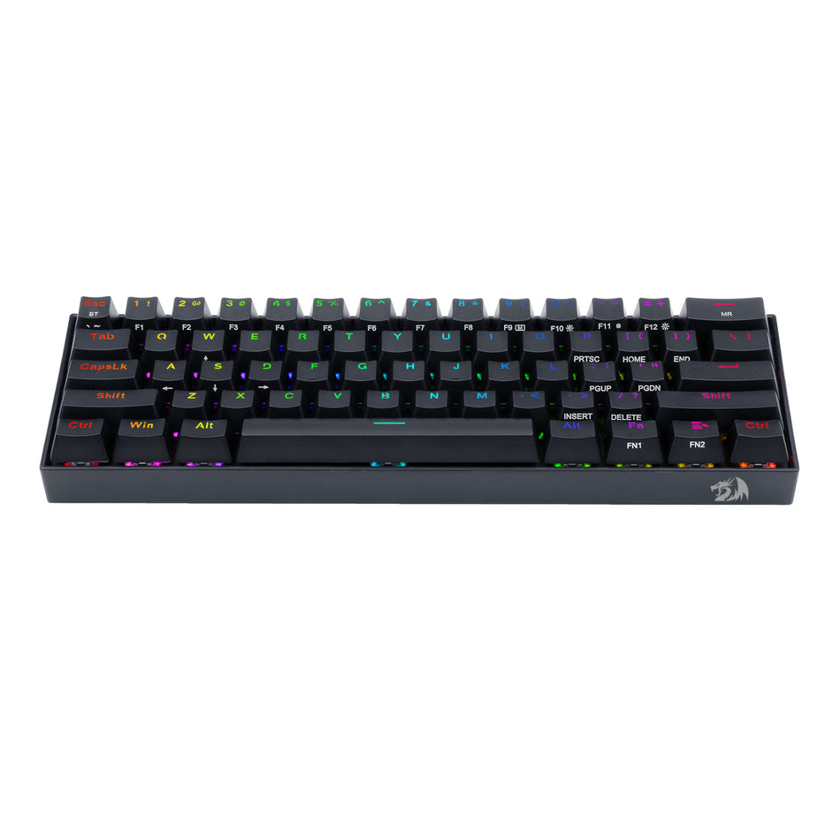 Image 1 for REDRAGON DRACONIC PRO Mechanical 61 Key|Bluetooth 5.0|RGB 9 Colour Modes|Rechargable Battery|Type-C Charging Cable Gaming Keyboard - Black