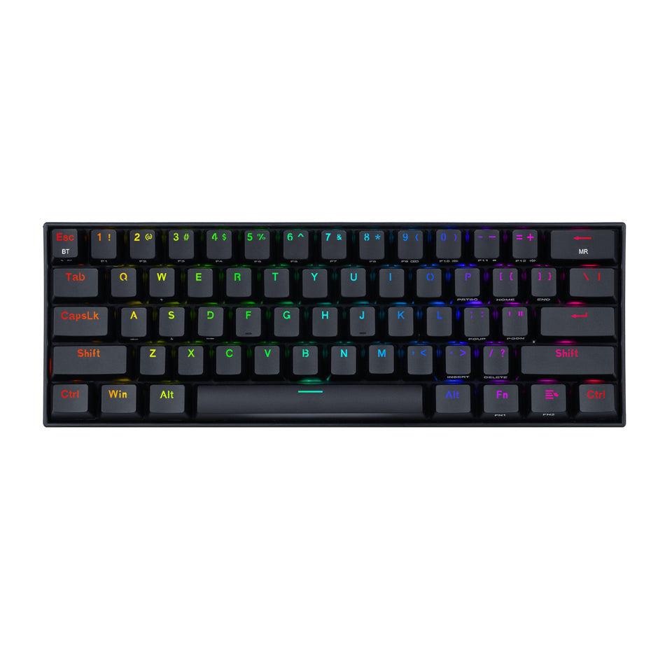 Image 2 for REDRAGON DRACONIC PRO Mechanical 61 Key|Bluetooth 5.0|RGB 9 Colour Modes|Rechargable Battery|Type-C Charging Cable Gaming Keyboard - Black