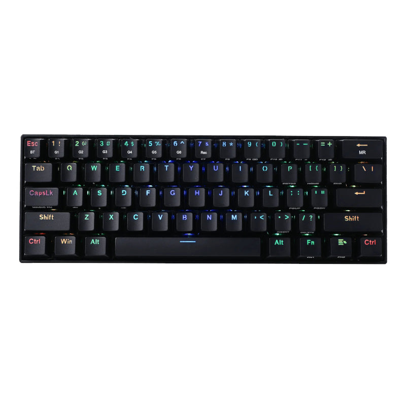 Image 1 for REDRAGON DRACONIC PRO Mechanical 61 Key|Bluetooth 5.0|RGB 9 Colour Modes|Rechargable Battery|Type-C Charging Cable Gaming Keyboard - Black