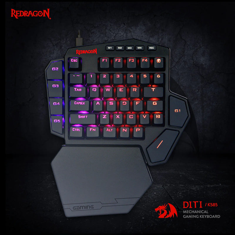 Image 3 for REDRAGON Diti Elite Pro One-Handed RGB Wireless Mechanical Gaming Keyboard - Black