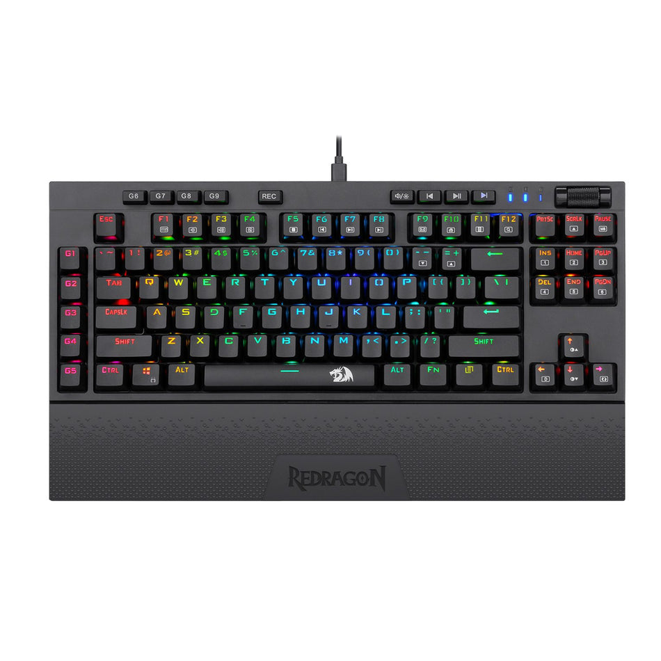 Image 1 for Redragon K588 RGB Pro BROADSWORD TKL Mechanical Wired Gaming Keyboard - Black