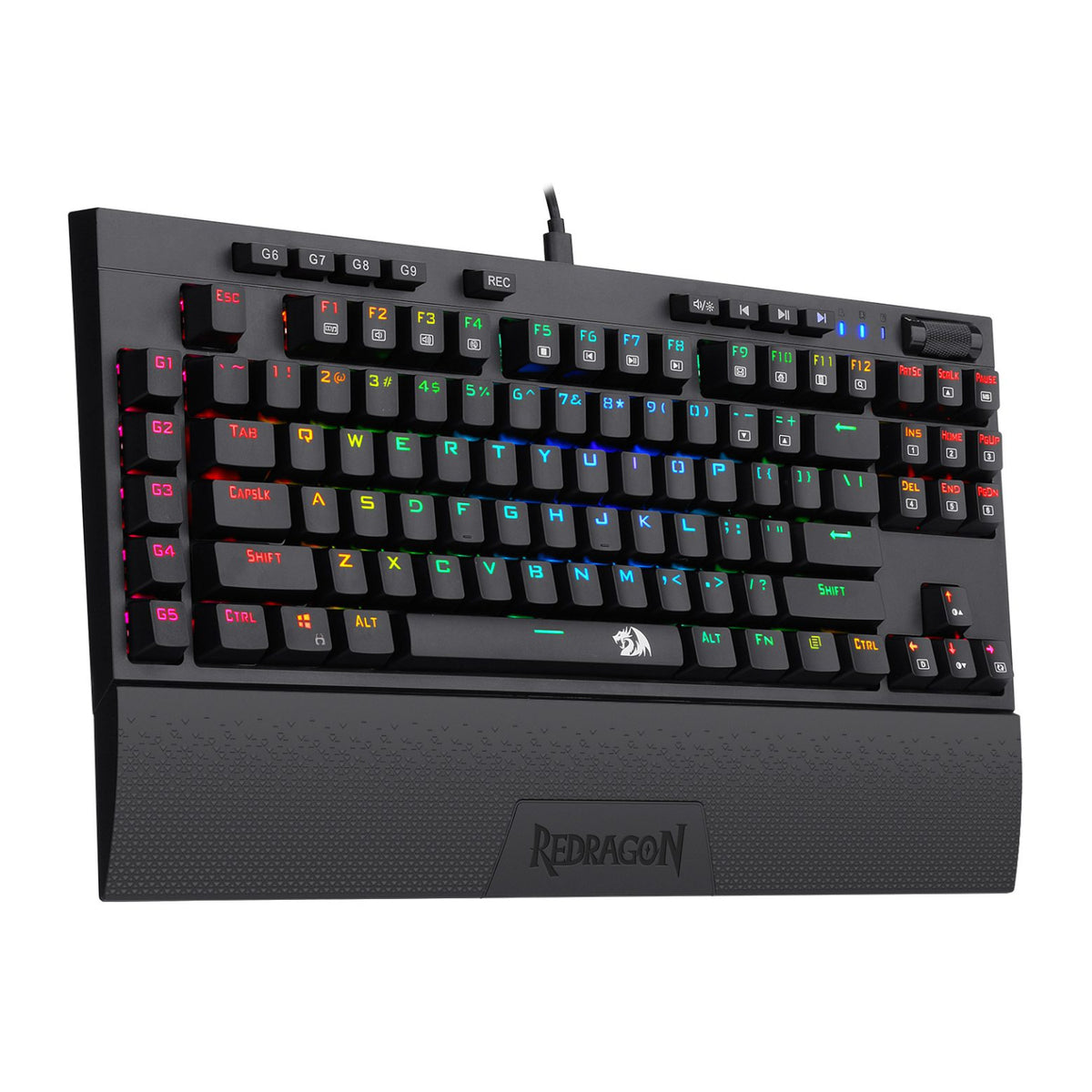 Image 3 for Redragon K588 RGB Pro BROADSWORD TKL Mechanical Wired Gaming Keyboard - Black