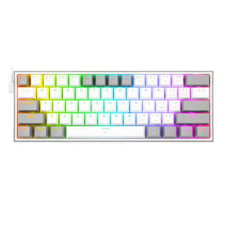Image 1 for Redragon K617 FIZZ 60% Wired RGB Gaming Keyboard - White/Grey