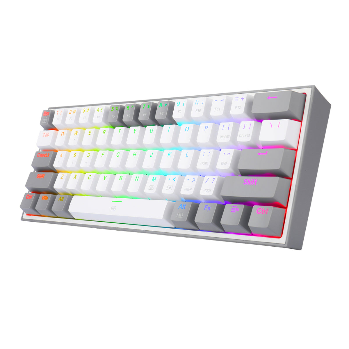 Image 2 for Redragon K617 FIZZ 60% Wired RGB Gaming Keyboard - White/Grey
