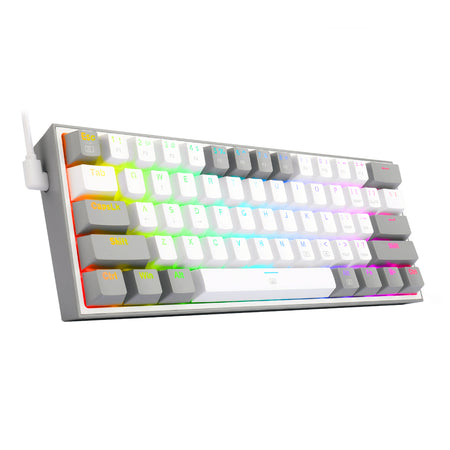 Image 3 for Redragon K617 FIZZ 60% Wired RGB Gaming Keyboard - White/Grey