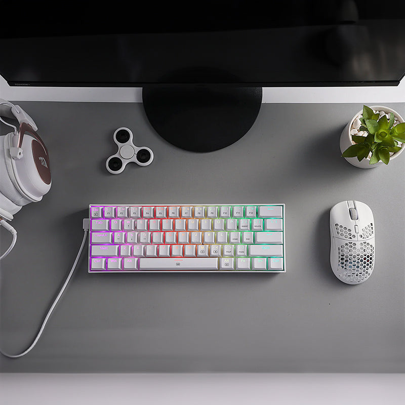 Image 7 for REDRAGON DRAGONBORN Wired Mechanical Keyboard RGB67Key Design - White