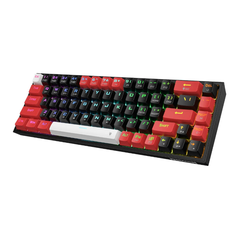 Image 3 for REDRAGON Castor Pro 68Key Wireless Red|Black|White KeyCap Bluetooth RGB Red Switch - Black|Red