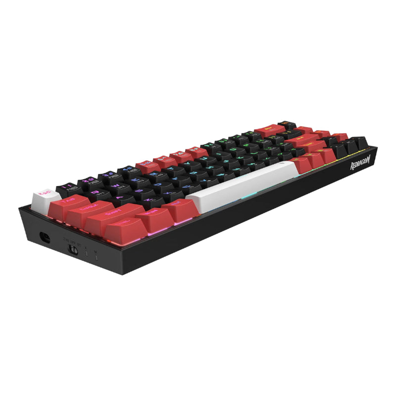 Image 4 for REDRAGON Castor Pro 68Key Wireless Red|Black|White KeyCap Bluetooth RGB Red Switch - Black|Red