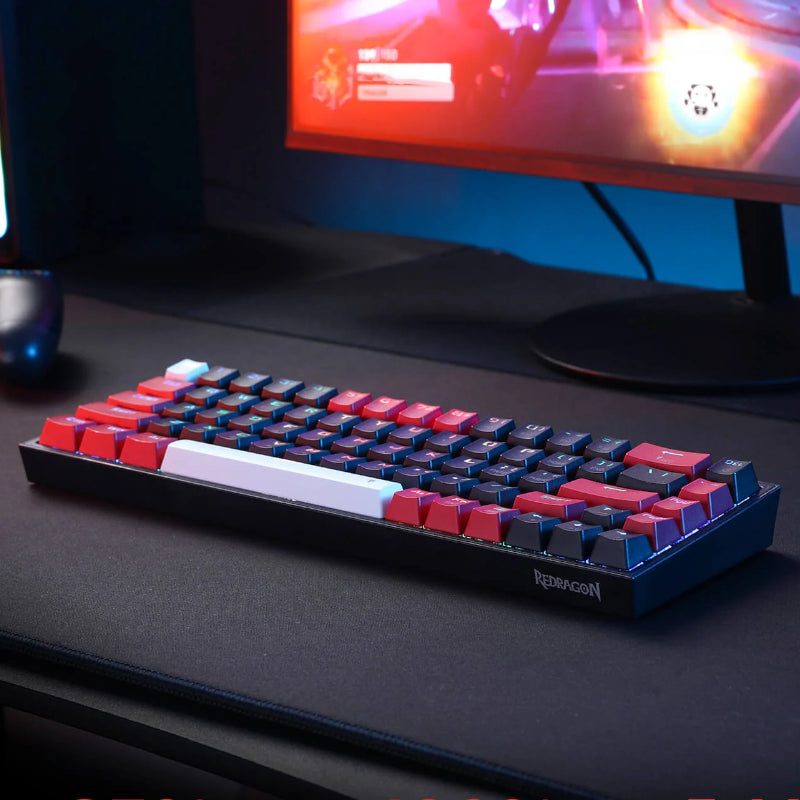 Image 6 for REDRAGON Castor Pro 68Key Wireless Red|Black|White KeyCap Bluetooth RGB Red Switch - Black|Red
