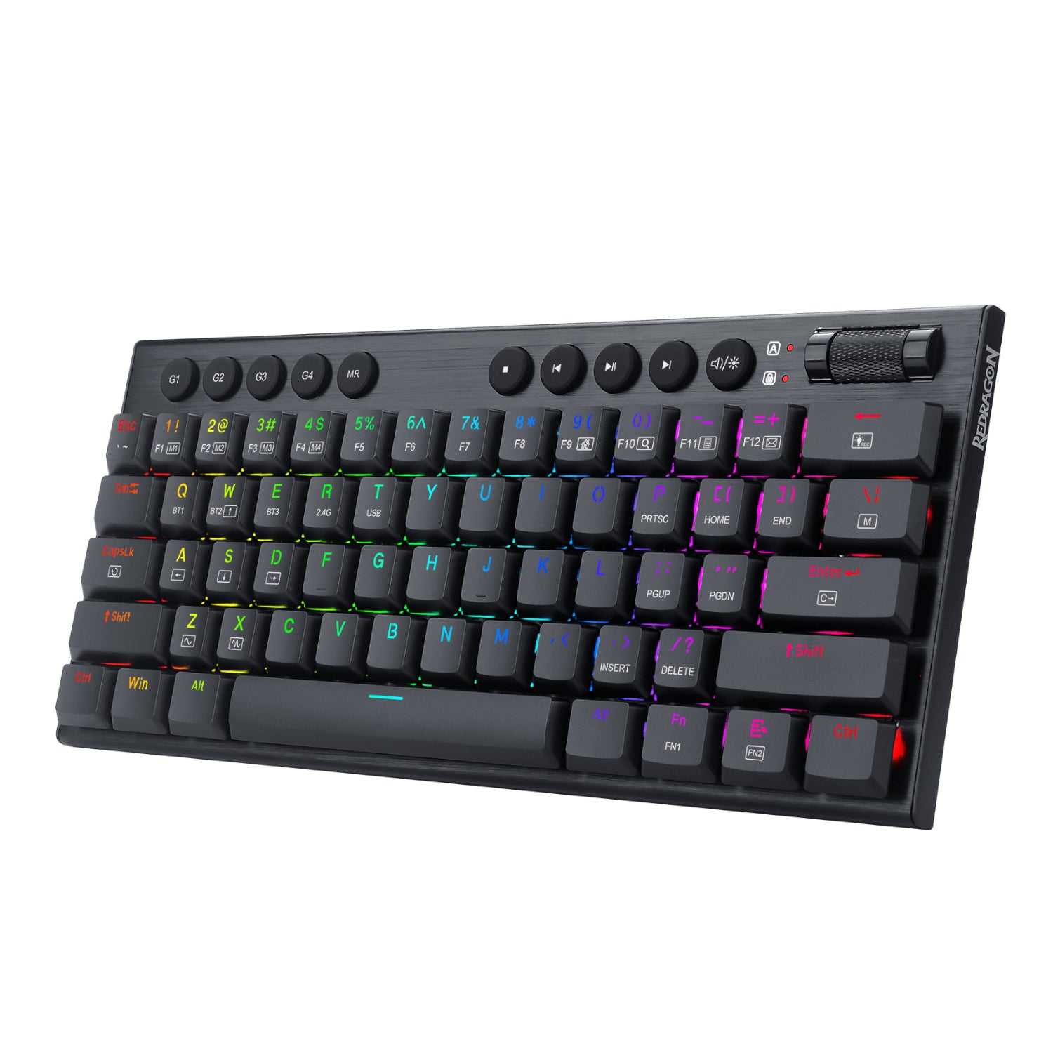 Image 1 for REDRAGON Horus Mini 61Key Red Switch RGB Low Profile Gaming Mechanical Keyboard - Black
