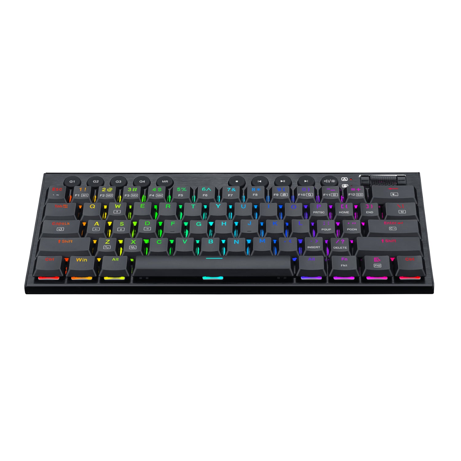 Image 2 for REDRAGON Horus Mini 61Key Red Switch RGB Low Profile Gaming Mechanical Keyboard - Black