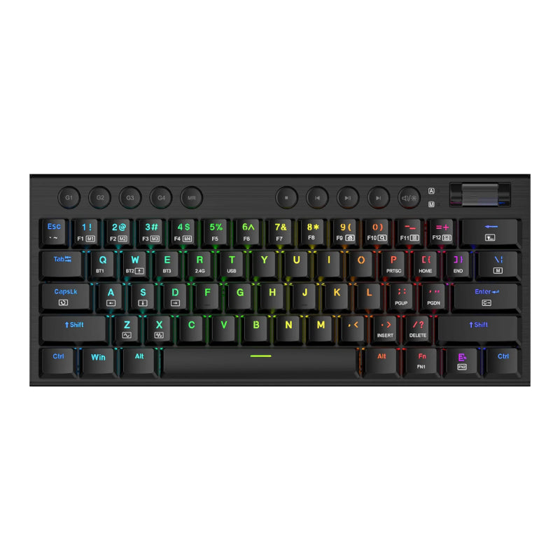 Image 1 for REDRAGON Horus Mini Pro 61Key Wireless Bluetooth Red Switch RGB Low Profile Gaming Mechanical Keyboard - Black