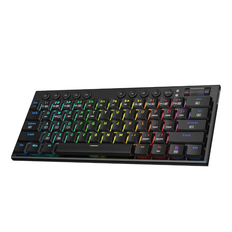 Image 2 for REDRAGON Horus Mini Pro 61Key Wireless Bluetooth Red Switch RGB Low Profile Gaming Mechanical Keyboard - Black