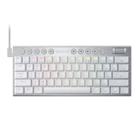 Image 1 for Redragon K632 HORUS Mini 60% RGB Wired Gaming Keyboard – White