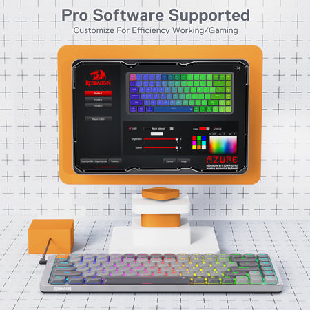 Image 7 for REDRAGON MECHANICAL AZURE Wireless Gaming Keyboard