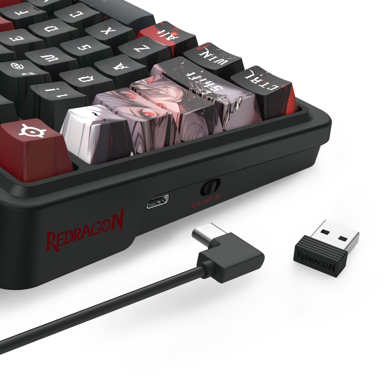 Image 6 for Redragon K719AK ARTEMIS PRO RGB Wireless LCD Mechanical Gaming Keyboard (Anime Edition)