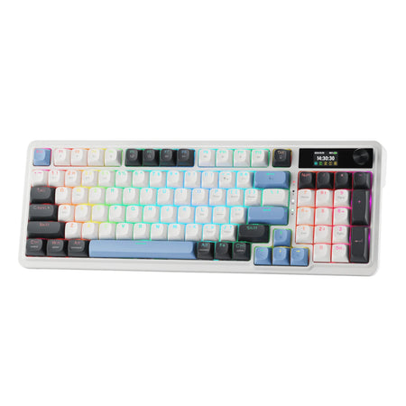 Image 1 for Redragon K719WGB GALATIN RGB PRO Full sized Wireless Gaming Keyboard - White