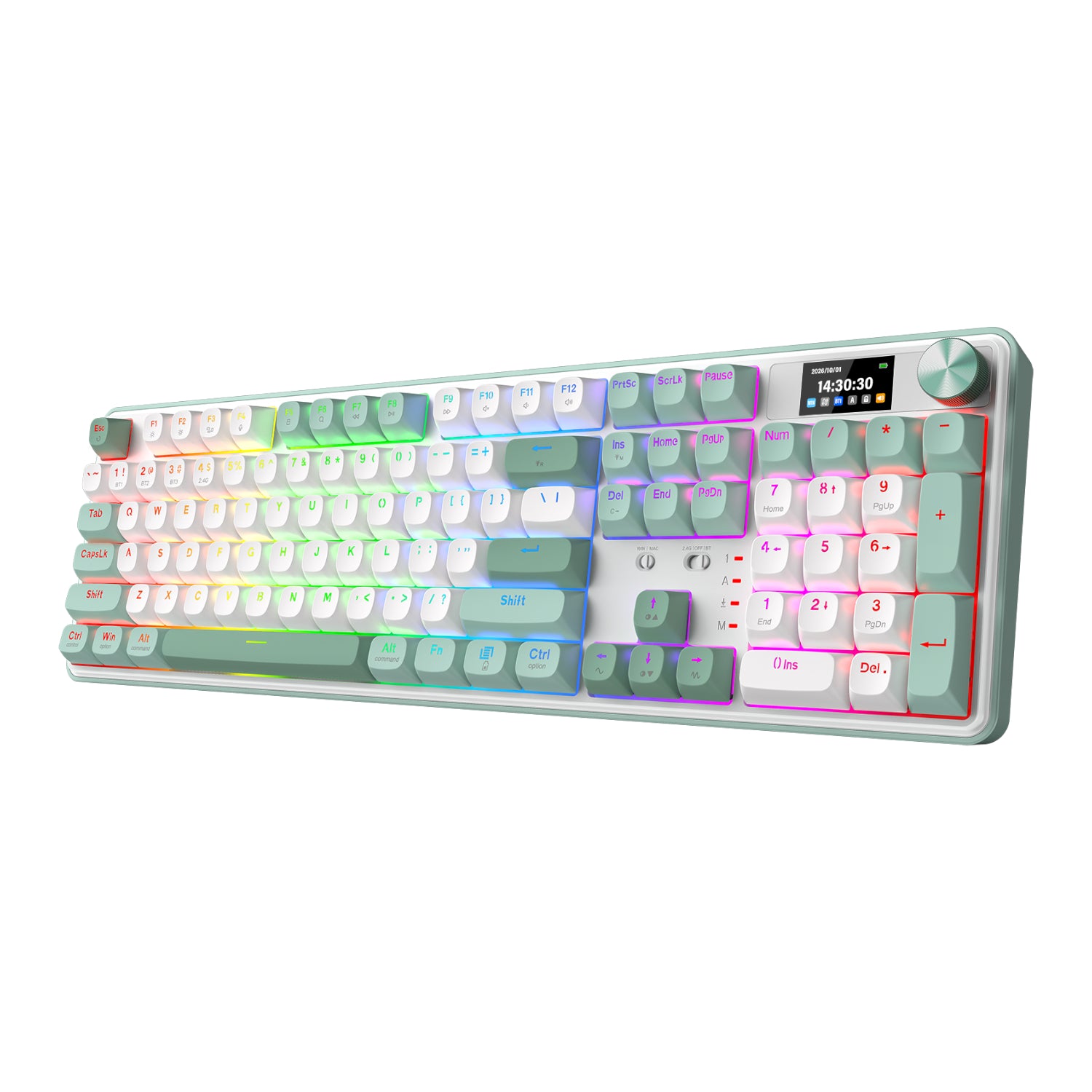 Image 5 for Redragon WYVERN K761 Pro Full-size RGB Wireless Mechanical Gaming Keyboard - White/Green