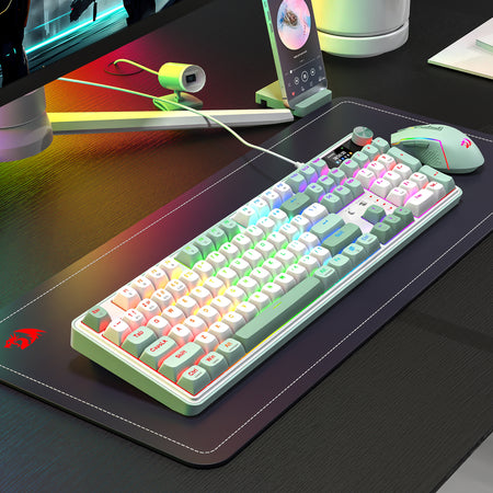 Image 6 for Redragon WYVERN K761 Pro Full-size RGB Wireless Mechanical Gaming Keyboard - White/Green