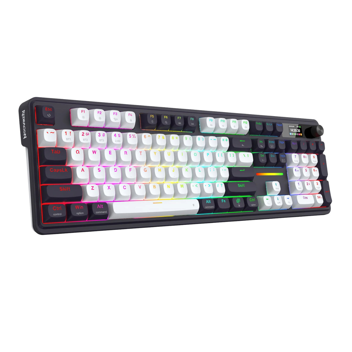 Image 1 for Redragon K762WB-RGB-PRO LCD Full-size Gasket Mechanical Keyboard - Black