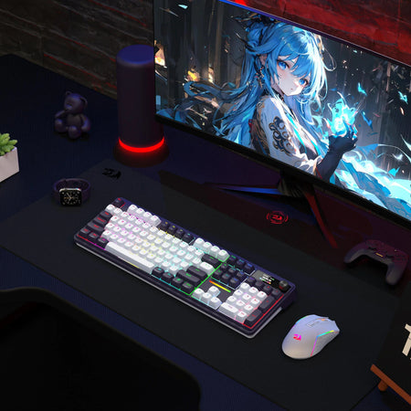 Image 6 for Redragon K762WB-RGB-PRO LCD Full-size Gasket Mechanical Keyboard - Black