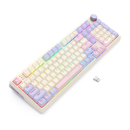 Image 5 for Redragon K768 EISA 100 RGB Wireless Gaming Keyboard - Lilac