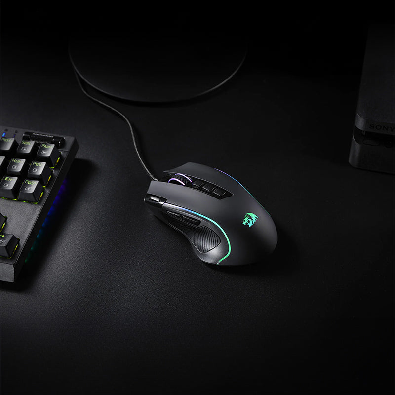 Image 6 for REDRAGON PREDATOR 4000DPI RGB Ergo Gaming Mouse - Black