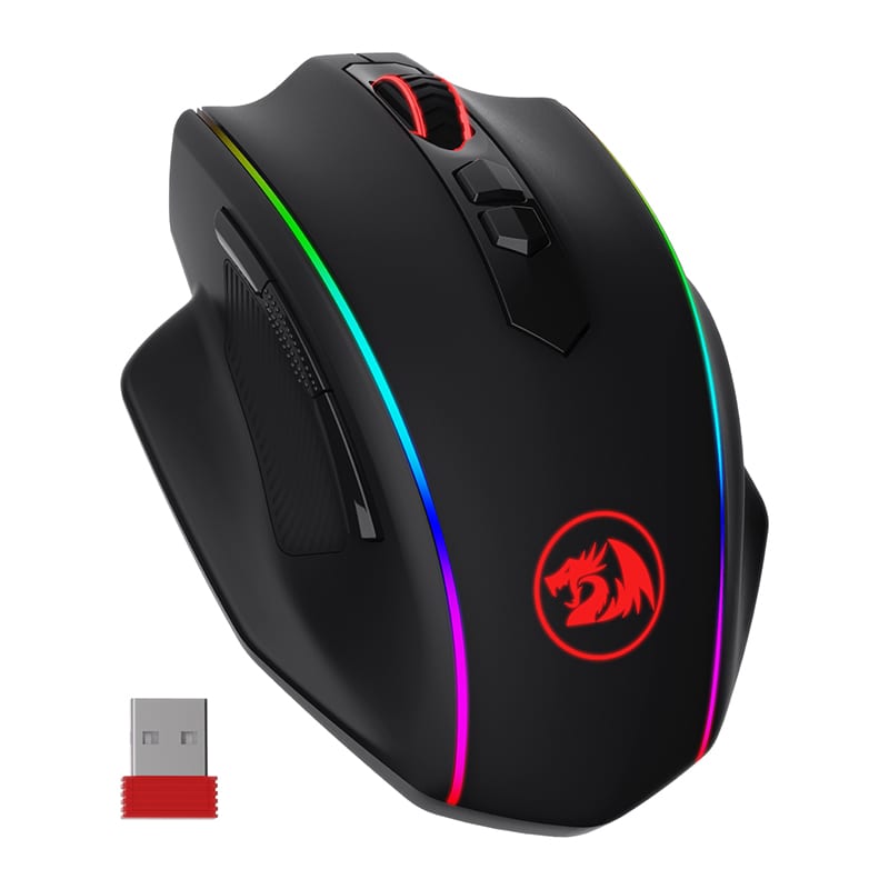 Image 2 for REDRAGON VAMPIRE ELITE Wireless 16000DPI|8 Button|Ergonomic Design|P3335 Optical Sensor|Type-C Cable|RGB Backlit Gaming Mouse - Black