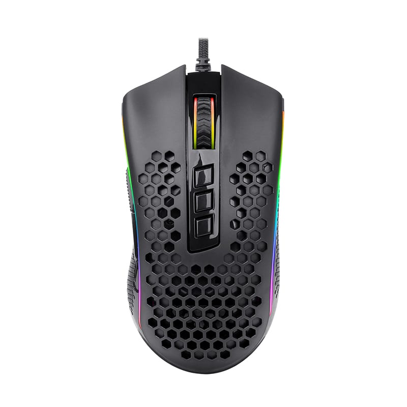Image 1 for REDRAGON STORM 12400DPI 7 Buttons|Ergonomic Design|P3327 Optical Sensor|Lightweight Body|RGB Backlit gaming Mouse - Black