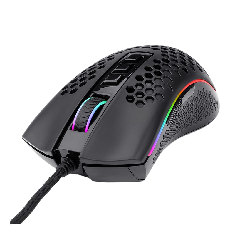 Image 2 for REDRAGON STORM 12400DPI 7 Buttons|Ergonomic Design|P3327 Optical Sensor|Lightweight Body|RGB Backlit gaming Mouse - Black