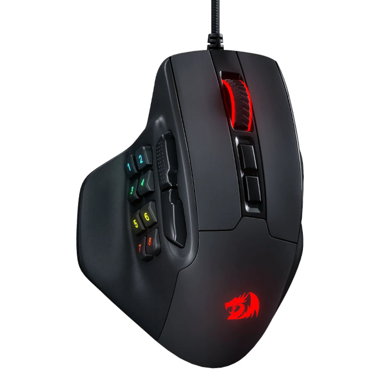 Image 1 for REDRAGON Aatrox 6200DP RGB MMO Gaming Mouse - Black